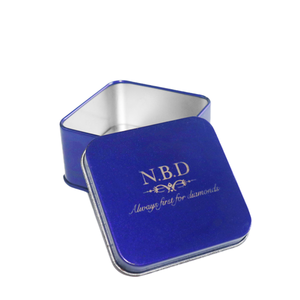 Emballage carré en étain imprimé personnalisé Boîte en métal avec couvercle pour biscuits, bonbons, chocolat, collation - Product Image 1