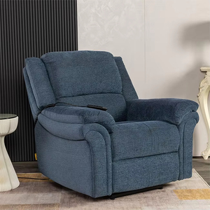 <span class=keywords><strong>Sillón</strong></span> <span class=keywords><strong>Reclinable</strong></span> <span class=keywords><strong>Eléctrico</strong></span> Extensible de Tela Cy, Estilo Europeo Moderno, con <span class=keywords><strong>Mecanismo</strong></span> de Masaje y Control Remoto, Color Azul - Product Image 2
