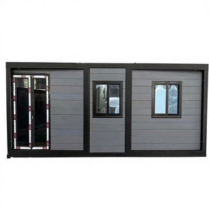 20ft 30ft 40ft Prefab Folding Living Mini Cabin Prefabricated Glass Facade Expandable Container House with 2 Bedroom Home - Product Image 1