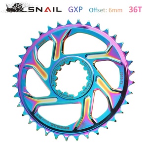Plateau de chaîne en aluminium Dazzle Color à montage direct, 32-40 dents, léger, compatible avec les VTT - Product Image 1