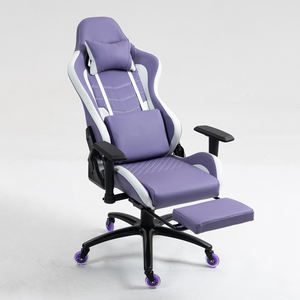 <span class=keywords><strong>Chaise</strong></span> de jeu <span class=keywords><strong>noble</strong></span> de couleur violette pour femmes, coussin épais, <span class=keywords><strong>chaise</strong></span> de bureau ergonomique, capacité de 400 livres, <span class=keywords><strong>chaise</strong></span> de course - Product Image 2