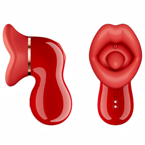 Nuevo Vibrador Estimulador de Succión con Diseño de Labios Rojos para la Masturbación Femenina, Juguete Sexual con Lengua Mágica - Product Image 1