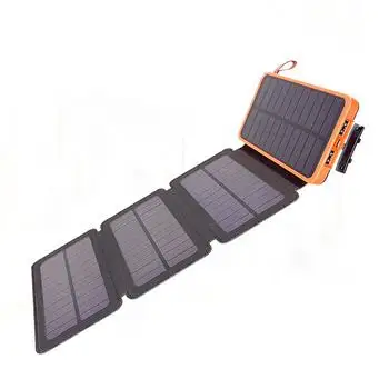 100% Full Charging by Sunlight Foldable Waterproof Solar Power Bank 10000mah Portable Backup Battery Power Bank