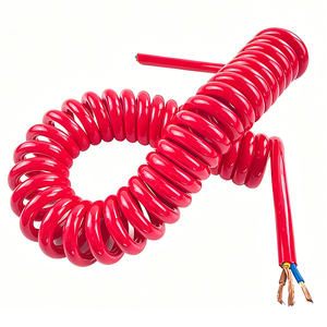 Câble électrique spiralé H05BQ-F H07BQ-F rouge à 2 ou 3 conducteurs, câble enroulé pour extérieur - Product Image 2