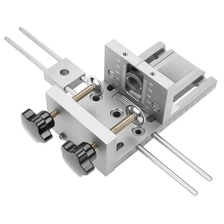 Hicen 3 in 1 Dowelling Jig Drill Guide Locator Kit 6/8/10/15mm Woodworking Self Centering