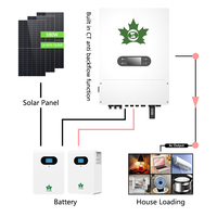 Kit solaire complet hors réseau, système de stockage d'énergie résidentiel, ensemble complet avec batterie au lithium LiFePO4 pour usage domestique