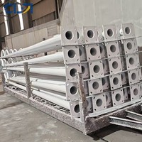 Poteau d'éclairage de rue en acier galvanisé à chaud 6M 8M 10M 12M, poteau conique pour projet d'éclairage routier solaire