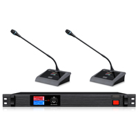 UHF Kablosuz Konferans Mikrofon Sistemi DQPSK Dijital İletim 520-930MHz Gerçek Çeşitlilik Güvenli Toplantı Sesi