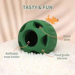 Jouet interactif longue durée pour chien, balle à friandises, jouet à lécher en silicone de qualité alimentaire écologique pour grands chiens - Product Image 4