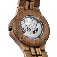 KUNHUANG 1030 grosir jam tangan kayu mekanis pria jam tangan kayu