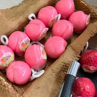 Savons Artisanaux Faits Main en Formes de Fruits Réalistes avec Cordon de Suspension - Fraise, Raisin, Citron - Savons Nettoyants - Emballage Cadeau Personnalisé