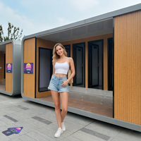 Toilettes mobiles flottantes sur le bord de l'eau, conteneur étanche, sanitaires préfabriqués modulaires pour usage en bord de lac et en mer