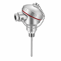 WZP-035 PT100 RTD Temperature Sensor Stainless Steel Probe IP65 Waterproof U-shaped Terminal Thread Mount 4-30mm Probe Length