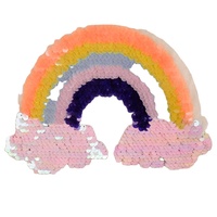 Patch de luxe YH-HT25151 femmes vêtements fer sur broderie paillettes Chenille patchs Patch d'impression personnalisé avec décoration de paillettes