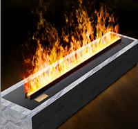 Cheminée moderne Atmosphere 1M avec bioéthanol/humidification OEM/ODM, 8 couleurs de flamme, insert en acier inoxydable 304, vapeur de brume