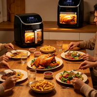Four à friture sans air 12L moderne et minimaliste avec écran tactile intelligent, fenêtre de visualisation et contrôle de la minuterie – Appareil de cuisine domestique