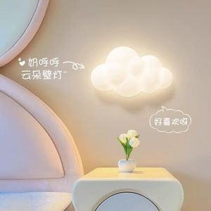 Creativa Crema Nuvola Stile Lampada da Parete a LED Camera dei <span class=keywords><strong>Bambini</strong></span> Semplice Intelligente Montata a Mela Telecomando di Protezione degli Occhi Cristallo caldo - Product Image 5
