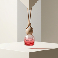 Bouteille diffuseur de parfum en verre anti-fuite avec bouchon à vis et suspension pour décoration de voiture