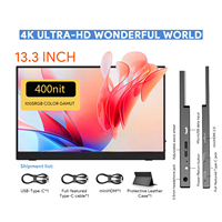 Vente flash 280 000 pièces Écran LCD portable 13,3 pouces 4K IPS Écran multi-tactile Haut-parleurs doubles USB Type-C Ordinateur portable de jeu PC