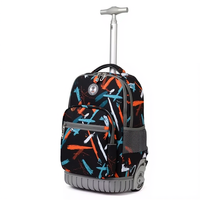 Sac à dos à roulettes unisexe pour enfants d'école primaire, avec fermeture éclair, logo personnalisé, imperméable, sac d'écolier - Grande Vente