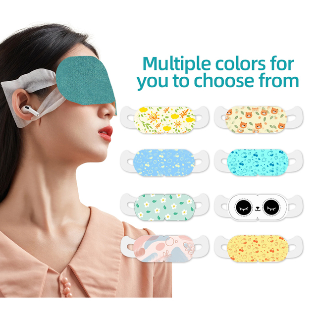 Private Label Custom Premium Cotton Steam Eye Mask-Disposable Self Heating Iron Power Hot Compress Patch (CE Certified) Relaxing