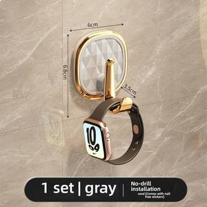 Crochet mural adhésif de luxe pour serviettes de salle de bain, forte capacité de charge, <span class=keywords><strong>sans</strong></span> perçage, auto-adhésif - Product Image 6