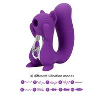 10 Handgehaltene Kabellose Eichhörnchen-Klitoris-Saugvibratoren Nippel-Vibrations-Rollenspiel-Massagegerät Erotikspielzeug für Frauen