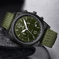 Montre chronographe automatique personnalisée avec logo client, bracelet en cuir 20 mm, acier inoxydable, montre de luxe pour homme, montres à quartz