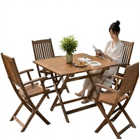 Ensemble de jardin 4/6/8 places, mobilier d'extérieur en rotin, chaises en bois et aluminium, table basse, coussins en tissu personnalisés OEM ODM