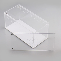 Vente en gros de cage à tarentule personnalisée pour petit animal de compagnie boîte à reptiles en plexiglas pour alimentation en araignée à sauter boîtier en acrylique transparent