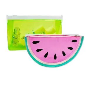 Benutzer definierte Form Plastiktüte PVC Farbe Stand Up Wassermelone speziell geformte Verpackungs beutel für Geschenk kosmetik