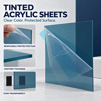 Feuille acrylique colorée transparente teintée, panneau en PMMA Perspex, film protecteur amovible, résistant aux UV, qualité alimentaire, épaisseur uniforme