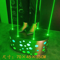 Plateforme de scène GO-GO Starlit Dance Floor avec éclairage de bar, décoration à faisceau lumineux interactif et effet de plante serpent
