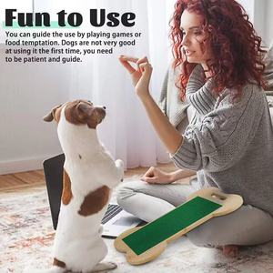 Planche à gratter pour chien en forme d'os en bois, coussin remplaçable, jouet d'entraînement et d'exercice - Product Image 2