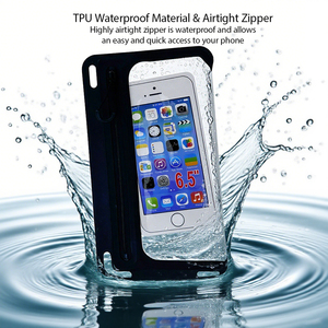 Pochette de téléphone transparente, étui de protection pour téléphone portable, pochette étanche à clipser, sac étanche pour téléphone, sac de sport étanche, pochette étanche personnalisable - Product Image 1