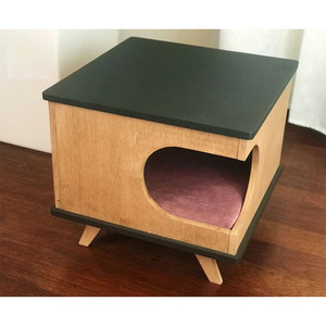 Maison pour animaux de compagnie multifonctionnelle de luxe écologique OEM ODM, toutes saisons, en contreplaqué imperméable, épaisseur 18 mm, pour chiens, style villa, pour salon - Product Image 4