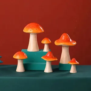 陶瓷工艺品小蘑菇釉彩用于花瓶装饰