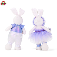 Peluche Zaves fabricant de poupées Valentine Bunny Party Favors r Garden robe de princesse de mariage décoration en peluche lapin mignon