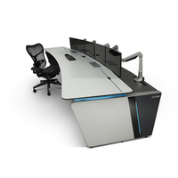 Console de contrôle moderne pour salle de contrôle, table de conférence, poste de travail d'ancrage, bureau de commande et de surveillance du personnel