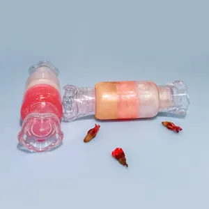 2022 последняя высокий блеск 3 вида цветов DIY Смешанные на водной основе формула конфеты в форме метка частного назначения блеск для губ