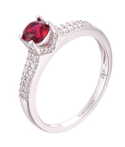 Hadiah perhiasan mewah halus kustom hadiah emas mawar 18k berlapis perak murni 925 A Zircon janji pertunangan wanita pernikahan - Product Image 2