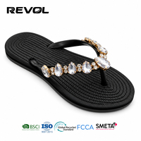 Tongs d'été pour femmes, sandales de plage élégantes à lanières ornées de bijoux, tongs tendance F-6E2609001