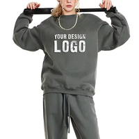 Sweat-shirt décontracté pour femme, taille plus, épaules tombantes, col rond, de haute qualité, sweat-shirts et sweats à capuche surdimensionnés pour femme