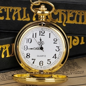 Coffret Cadeau <span class=keywords><strong>Montre</strong></span> de Poche en Quartz Doré de Luxe pour la Famille, Pendentif Collier Tendance Décontracté Unisexe, Montres à Chaîne de Poche avec Boîte - Product Image 5