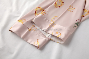 Pigiama di seta Primavera e autunno manica lunga <span class=keywords><strong>homewear</strong></span> set di <span class=keywords><strong>abbigliamento</strong></span> di moda delle donne degli indumenti da notte delle donne degli indumenti da notte - Product Image 6