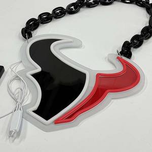 Gioco personalizzato tifo LED oversize luce al Neon alla moda accessori per appassionati <span class=keywords><strong>di</strong></span> sport catena per ventagli - Product Image 5