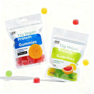 Complément alimentaire en gommes protéinées pour adultes en marque blanche, vente en gros, OEM, gommes protéinées à base de plantes pour stimuler l'énergie - Product Image 1