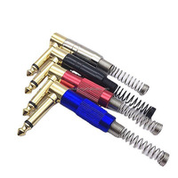 Câble audio mono de haute qualité pour microphone, connecteur de guitare TRS TS 6,35 mm, fiches jack stéréo mono 1/4'' à angle droit