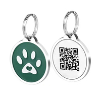 Fabricante personalizado de Metal Identificación de perro nombre productos para mascotas etiqueta QR Etiqueta de perro código QR Etiqueta de Mascota