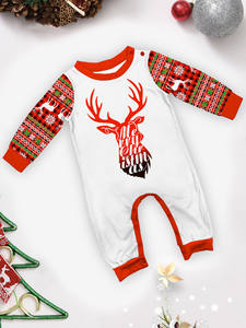 Customized Low Reindeer Head Printed Christmas Home Pajamas <strong>Family</strong> Home Wear Women Long Sleeve Home <strong>Clothes</strong> <strong>Set</strong> - Product Image 5